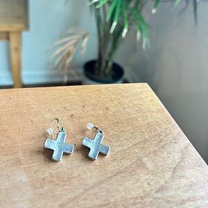 Silver Cross Earrings